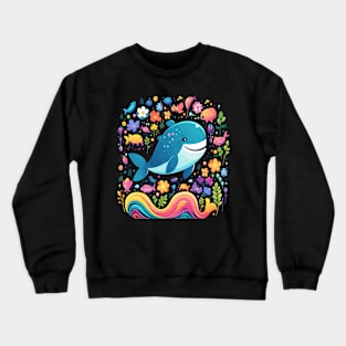 Whale Happiness Crewneck Sweatshirt